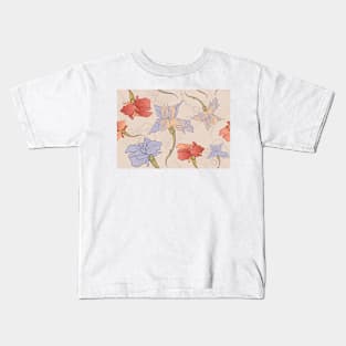 Iris Handrawn Design Kids T-Shirt